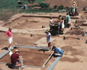 Archaeological Field School students assisting in the excavation of the Chapel site.