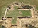 Chapel foundations exposed through archaeology.