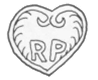 Drawing of R P mark in heart shape from St. John’s site.