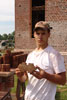 Joe Templeton and a mullion brick.